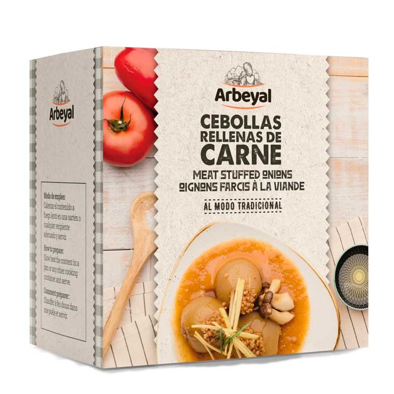 Cebollas rellenas de carne Arbeyal