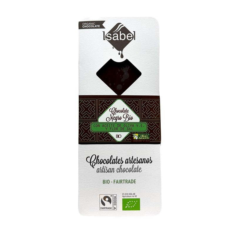 Chocolate Negro con Aceite de Oliva V.E y Flor de Sal Isabel