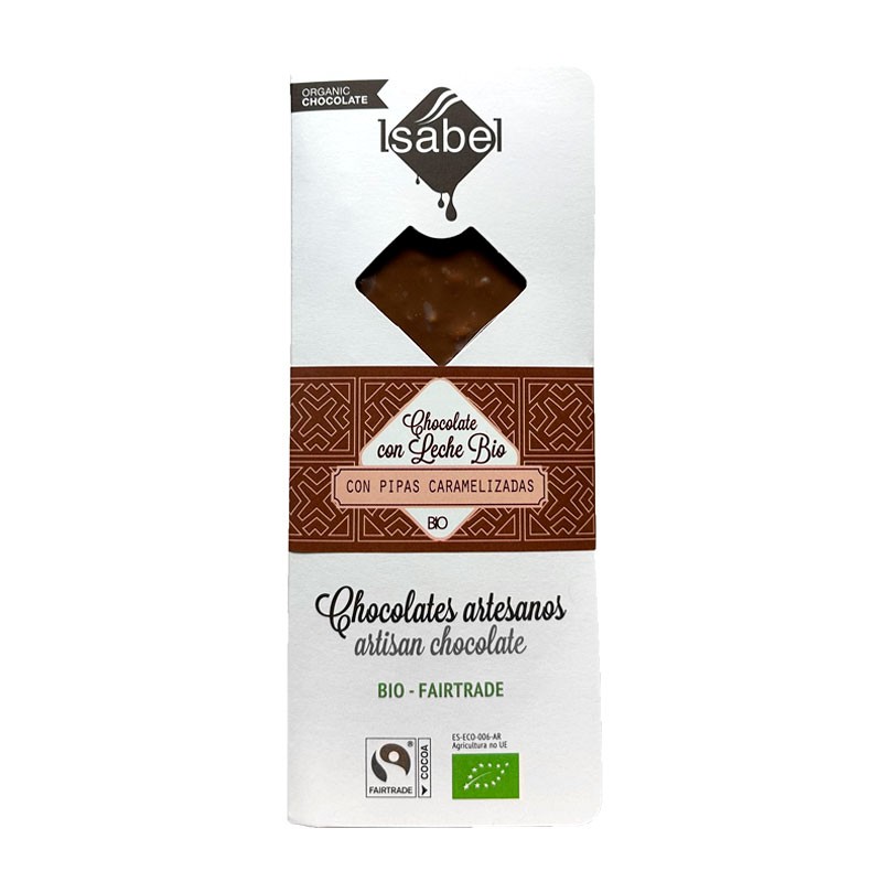 Chocolate con Leche con Pipas Caramelizadas Isabel