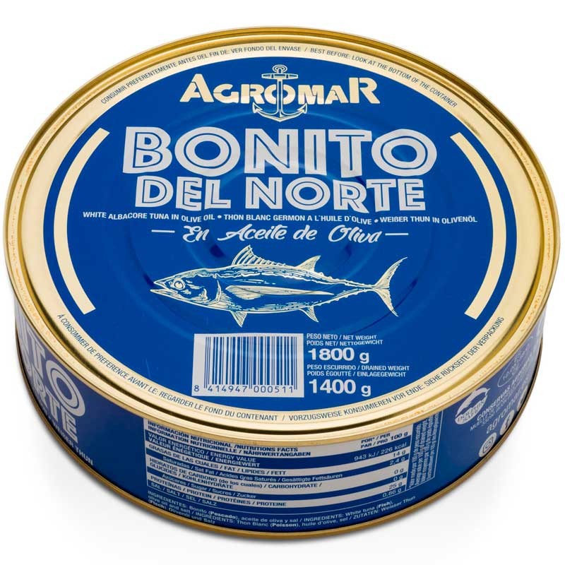 Bonito del Norte en aceite de oliva 1800g Agromar